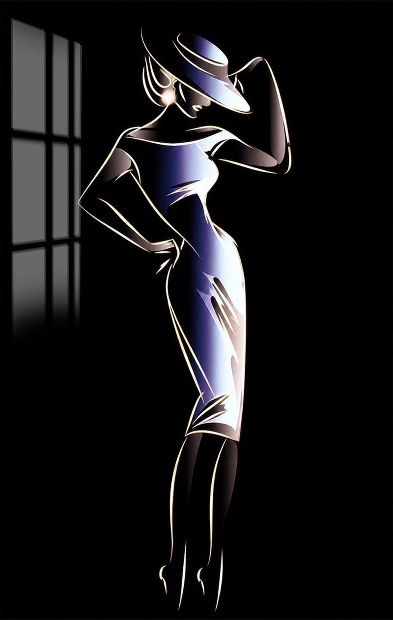 Midnight Muse Glass Wall Art