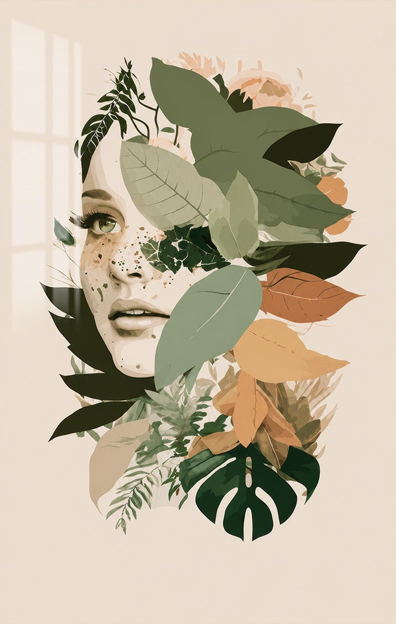 Wild Foliage Muse Glass Wall Art