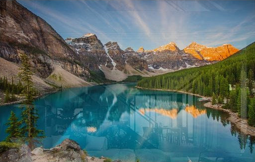 Artronauts Art Glass Print Moraine Lake