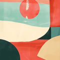 Abstract Horizon Shapes- Tempered Glass Wall Art
