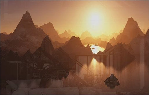 Sunset over the Mountains