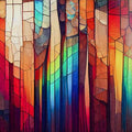 Artronauts Glass Print Colourful Stripes II