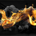 Gold & Black Splash