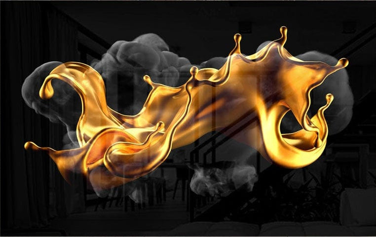 Gold & Black Splash
