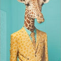 Artronauts Glass Print Cool Giraffe