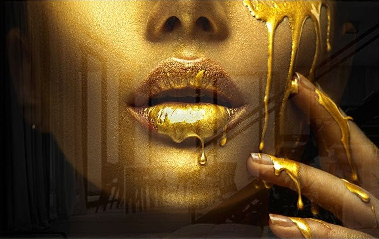Artronauts Glass Print Golden Woman II