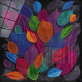 Artronauts Art Glass Print Colourful Leaves