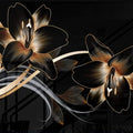 Artronauts Glass Print Black Flower