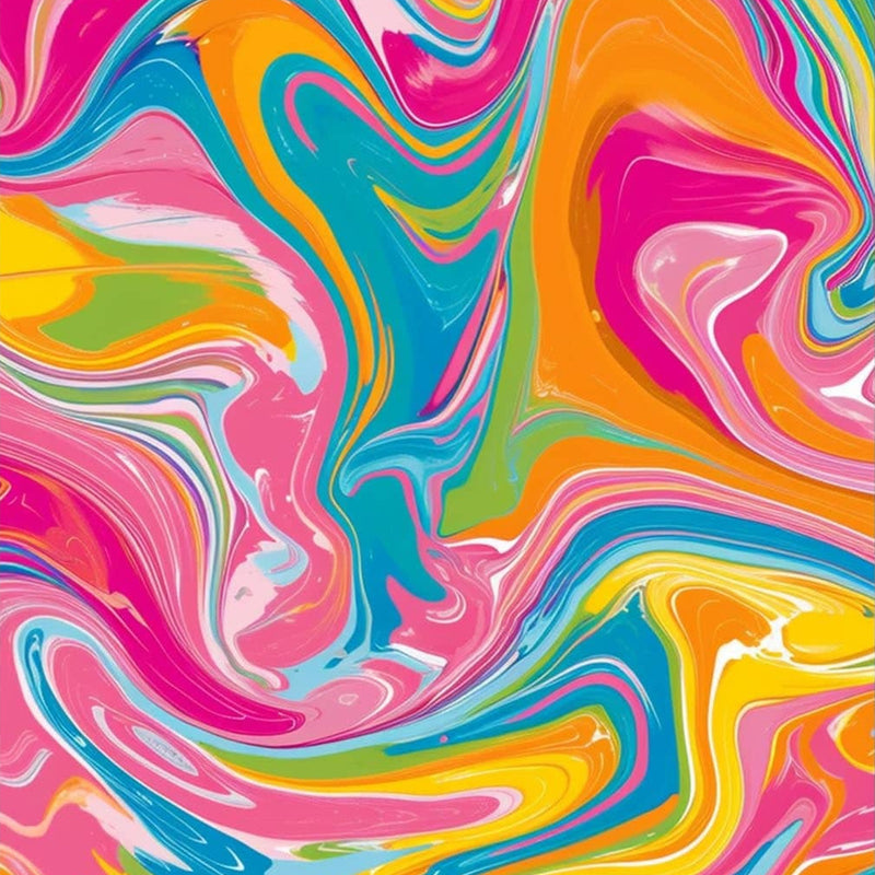 Vivid Marble Storm- Abstract Tempered Glass Wall Art
