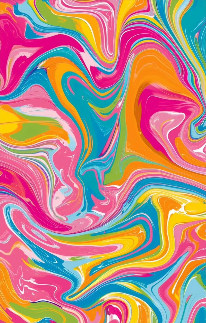 Vivid Marble Storm- Abstract Tempered Glass Wall Art