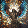 Artronauts Glass Print Angel Stained Glass Effect