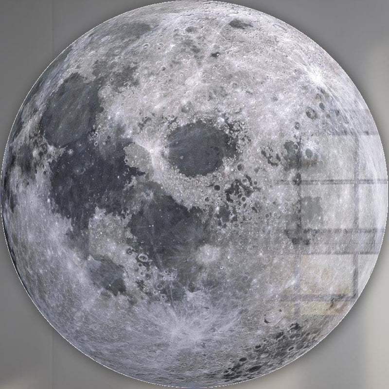 The Moon - Rounded Glass Wall Art
