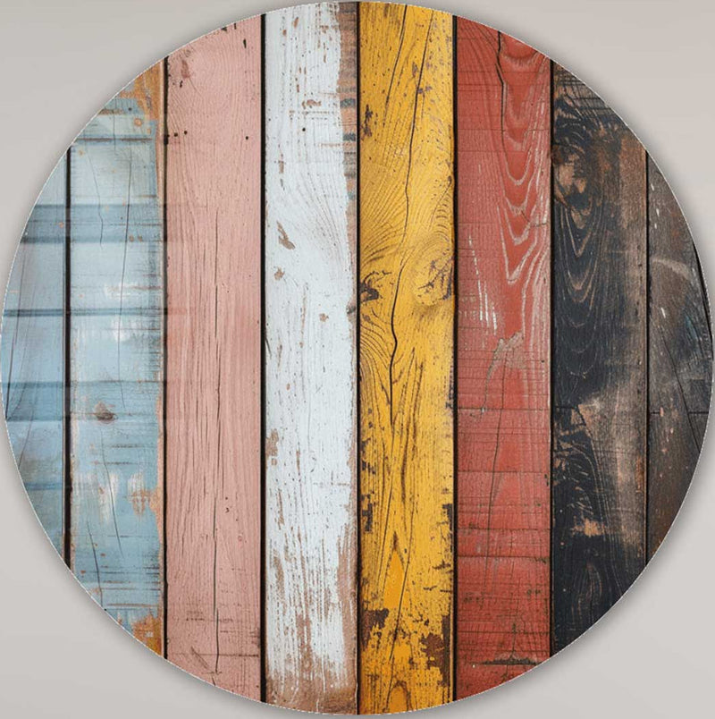 Rustic Woods - Rounded Glass Wall Art