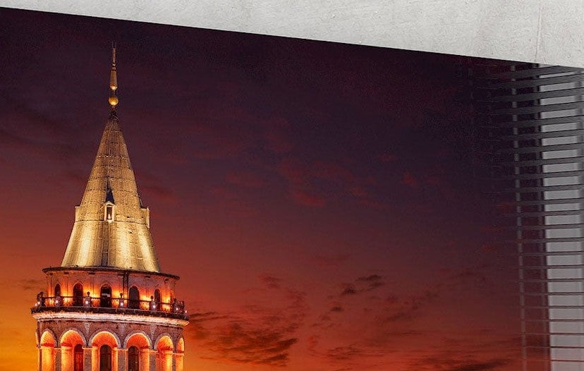 Artronauts Glass Print Galata Tower - Istanbul