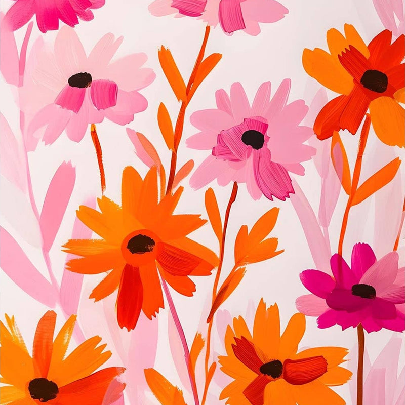 Blooming Field- Abstract Tempered Glass Wall Art