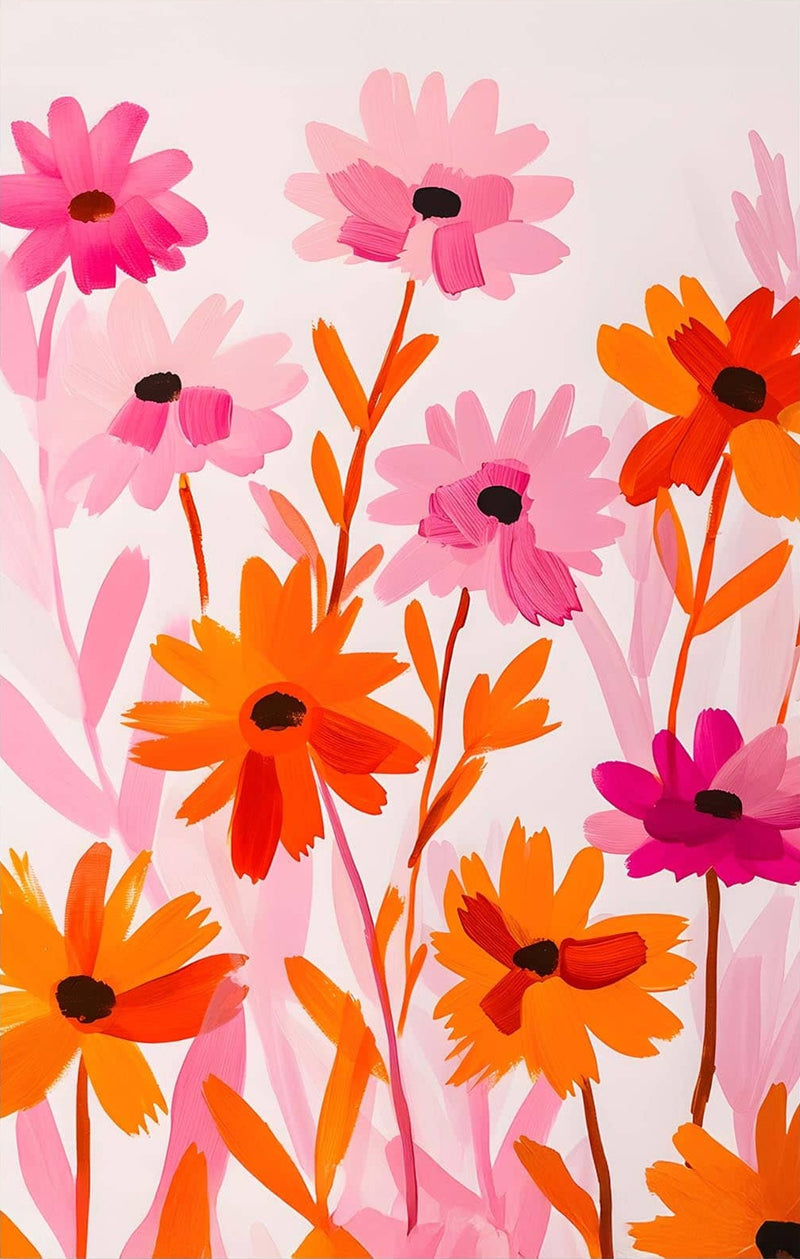 Blooming Field- Abstract Tempered Glass Wall Art