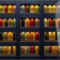Artronauts Glass Print Colourful Doors