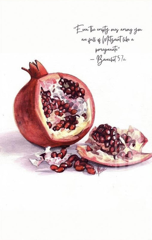 Pomegranate Faith- Judaism Tempered Glass Wall Art