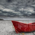 Artronauts Art Glass Print Red Sailboat