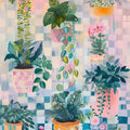 Abstarct Indoor Garden - Tempered Glass Wall Art