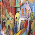 Artronauts Art Glass Print Colourful Town II
