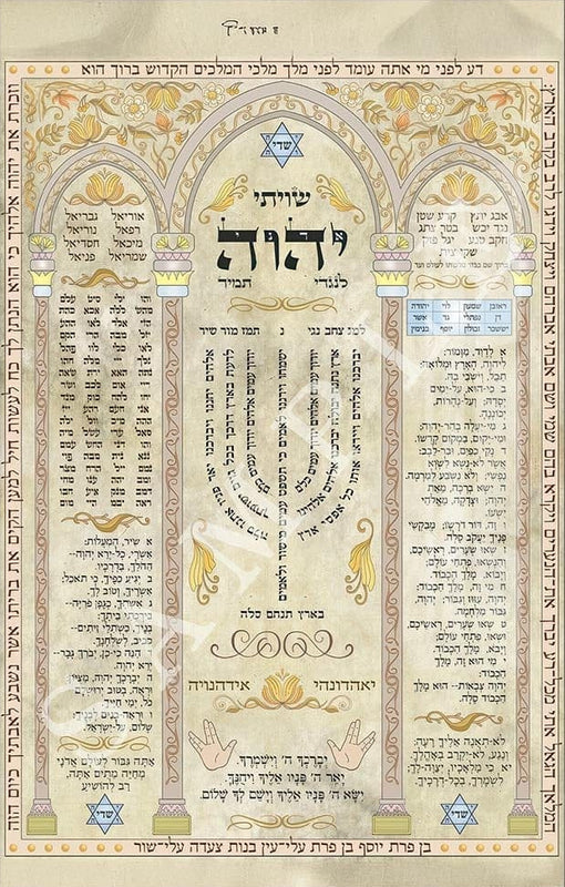 Covenant Script- Judaism Tempered Glass Wall Art