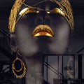 Artronauts Art Glass Print Golden African Woman