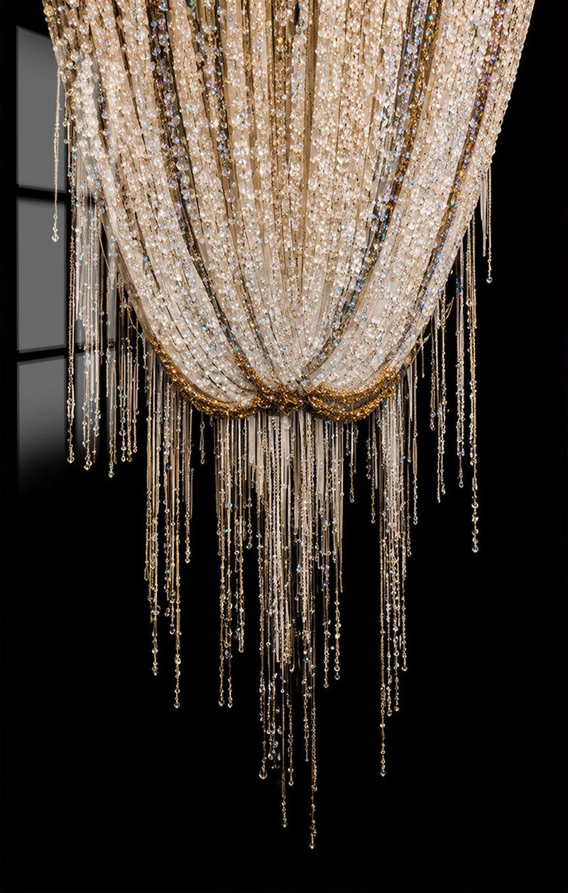 Crystal Cascade Glass Wall Art