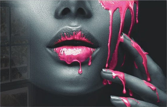 Artronauts Glass Print Pink Lips