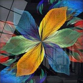 Colourful Leafy Flower