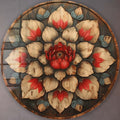Vintage Rose - Rounded Glass Wall Art