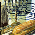 Shabbat Stillness- Judaism Tempered Glass Wall Art