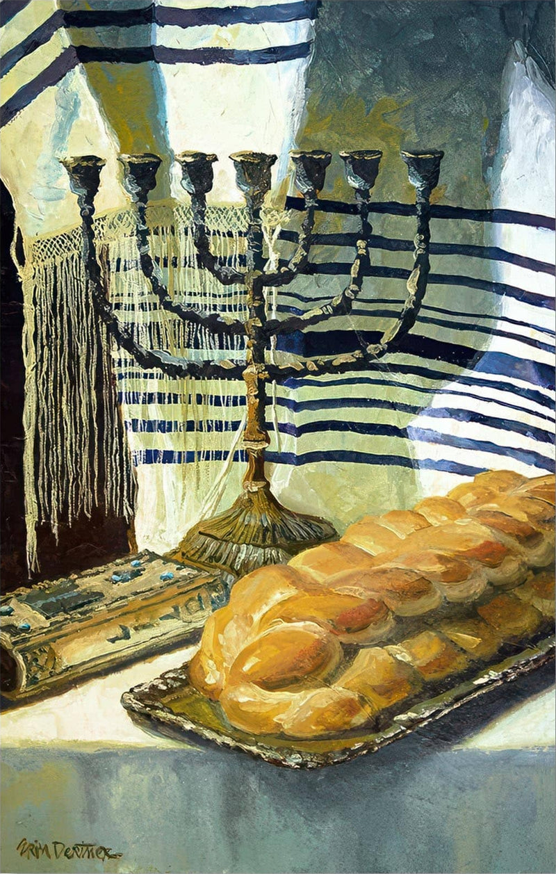 Shabbat Stillness- Judaism Tempered Glass Wall Art