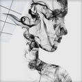 Artronauts Art Clearance T. Smoky Face Silhouette