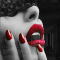 Artronauts Art Glass Print Red Lipstick