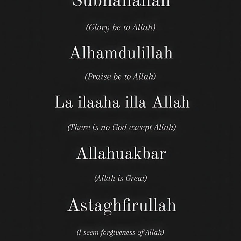 Daily Dhikr- Islamic Tempered Glass Wall Art