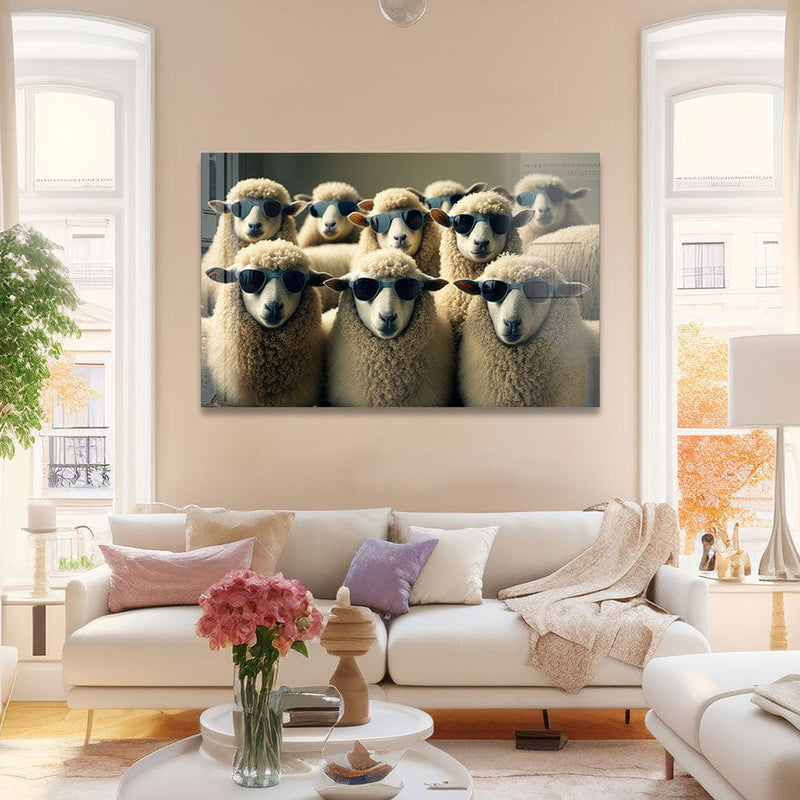 Artronauts Glass Print Sheep Gang