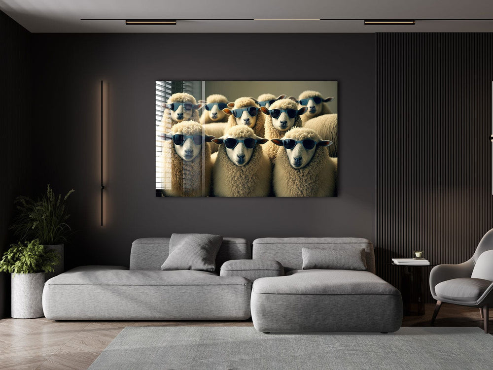 Artronauts Glass Print Sheep Gang