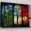 Artronauts Glass Print Seasons Stained Glass Effect