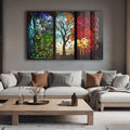 Artronauts Glass Print Seasons Stained Glass Effect