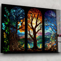 Artronauts Glass Print Magical Forest Stained Glass Effect