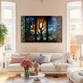 Artronauts Glass Print Magical Forest Stained Glass Effect