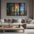 Artronauts Glass Print Magical Forest Stained Glass Effect