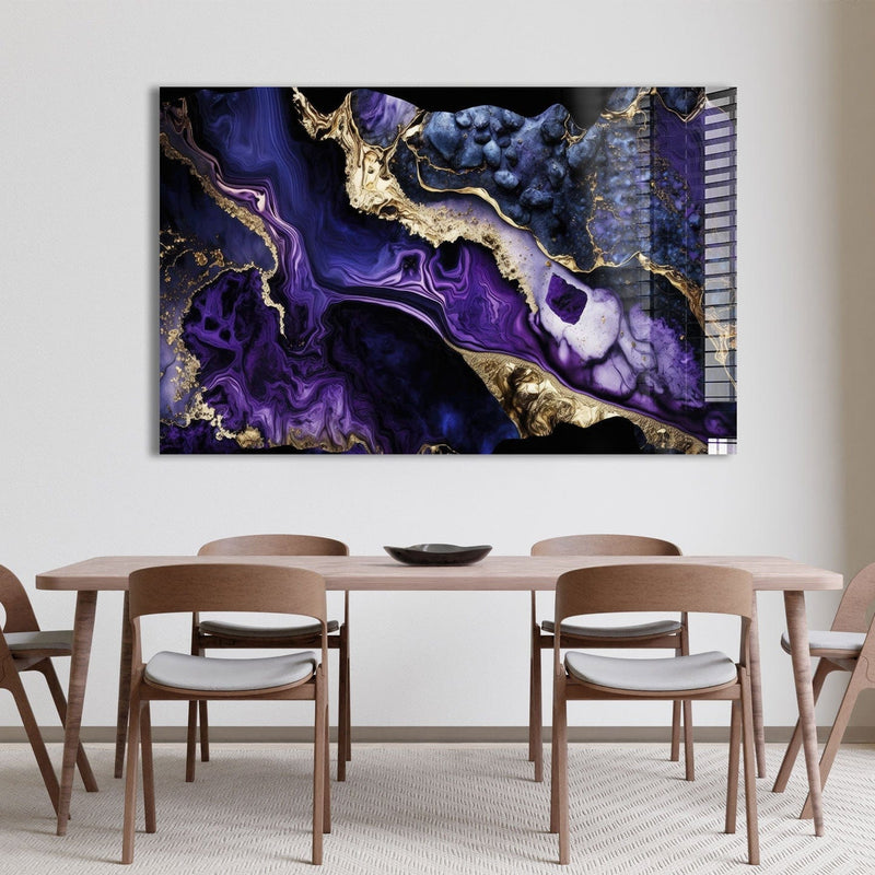 Artronauts Glass Print Violet Marble Design