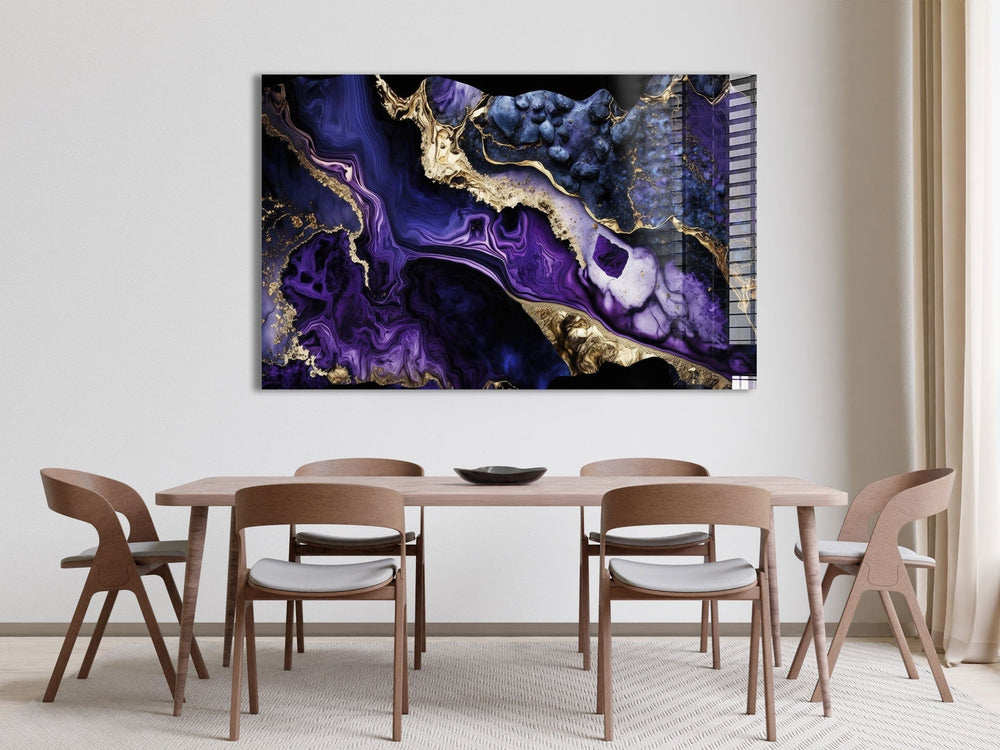 Artronauts Glass Print Violet Marble Design