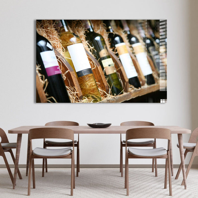 Artronauts Glass Print Wine Bottles