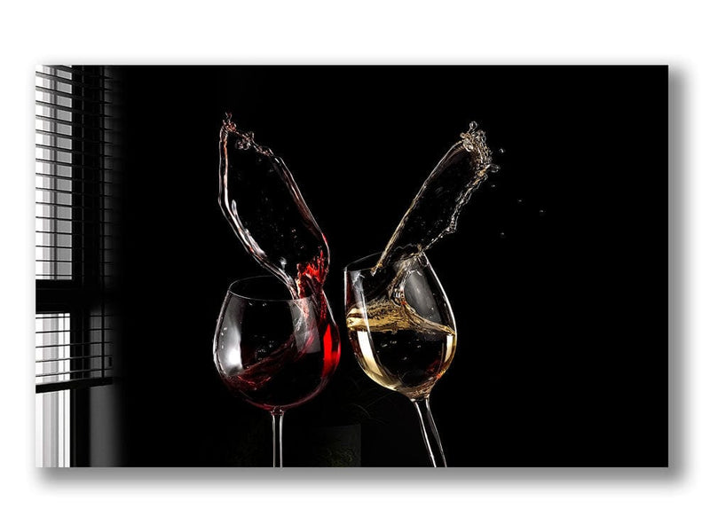 Artronauts Glass Print Wine Splash