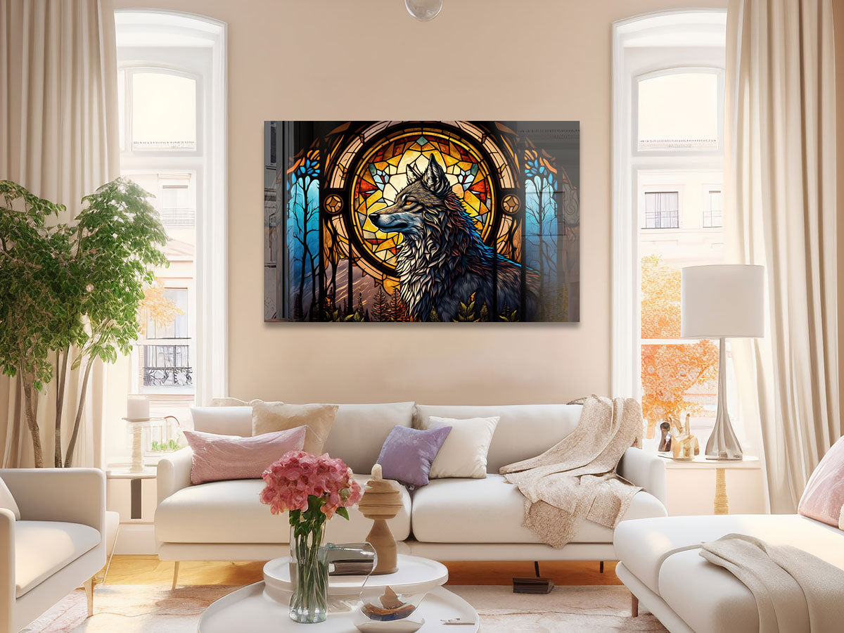 Wolf Stained Glass Effect