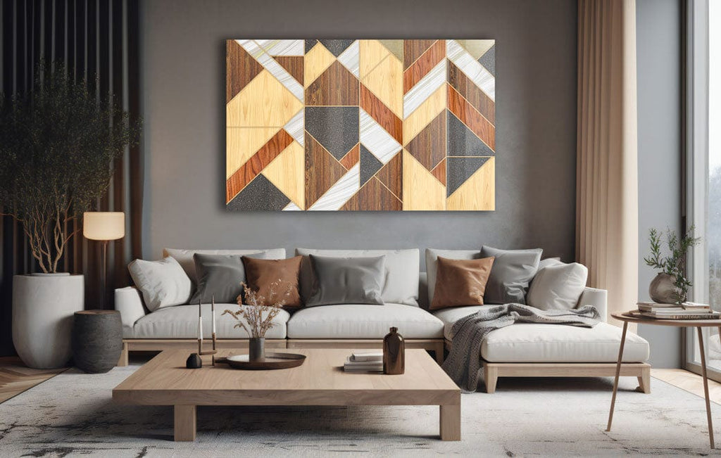Wooden Patterns Glass Wall Art Artronauts