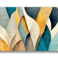 Artronauts Glass Print Blue & Yellow Abstract Patterns - Glass Wall Art
